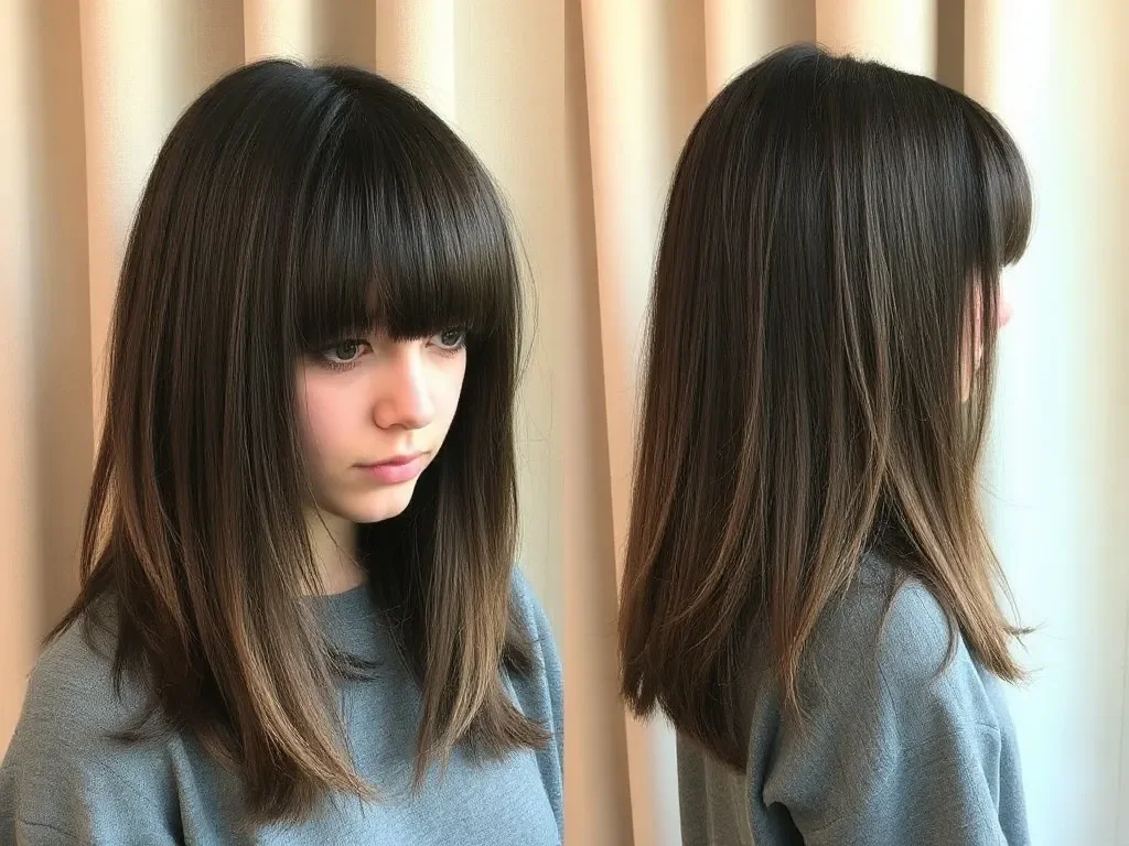 Curtain bangs haircut